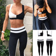 Load image into Gallery viewer, HE- Black and White Yoga Set