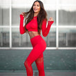 Load image into Gallery viewer, Women Sports Set Seamless Fitness Crop-top