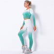 Load image into Gallery viewer, HE- Seamless Legging and Crop Top Set