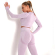 Load image into Gallery viewer, Women’s Seamless Long Sleeve Shirt +High Waist Leggings Set
