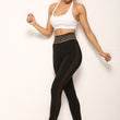 Load image into Gallery viewer, Higher Evolution- Black Mesh Workout Leggings